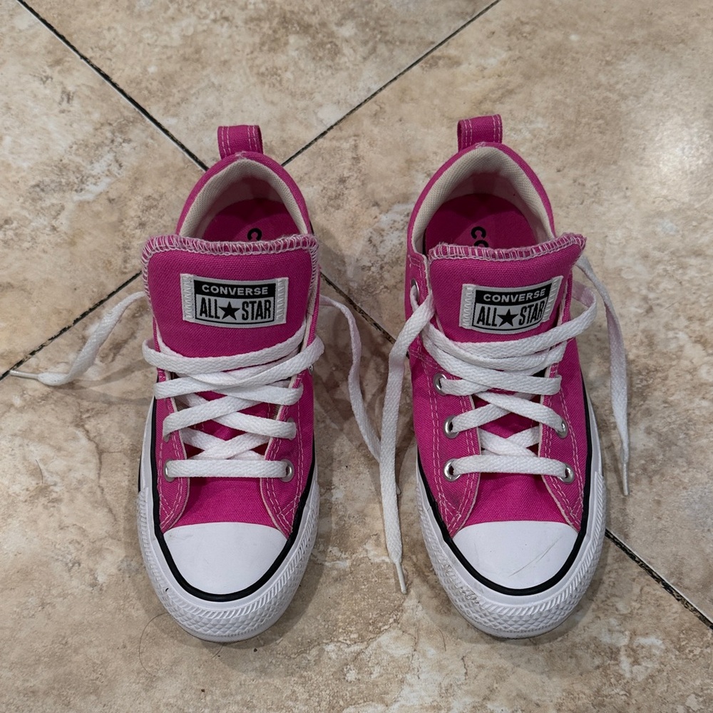 Limited edition Pink All Star Converse Sneakers with padded tongue Size 6